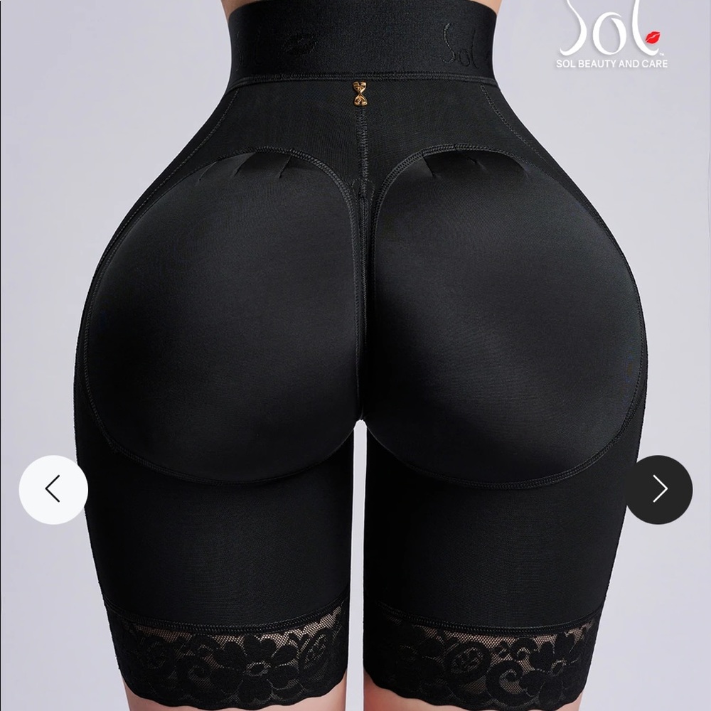 Black High-Waist Shaping Shorts